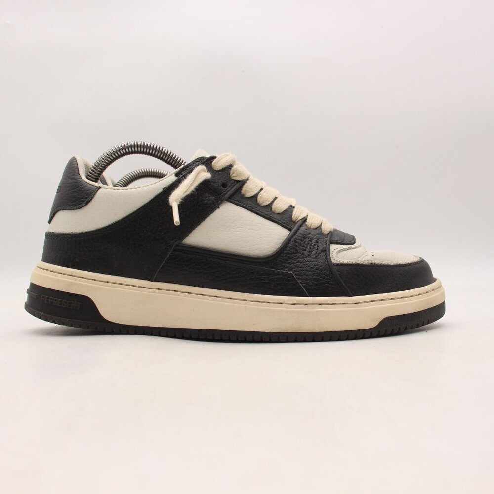 Represent Apex Leather Low-top Trainers Men's Size 8 White Black Sneakers